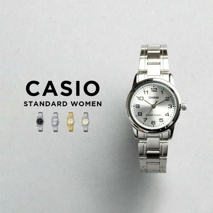 【10年保証】【日本未発売】CASIO STANDARD WOMEN カシオ スタンダード LTP-V001D 腕時計 時計 ブランド レディース 子供 女の子 チープカシオ チプカシ アナログ 薄型 軽量 高級感 高見え 上品 ビジネス シンプル カジュアル メタル 海外モデル ギフト プレゼント