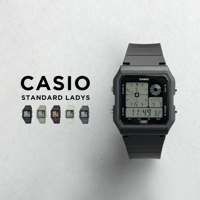 【10年保証】CASIO STANDARD LADYS カシオ スタンダード LF-20W 腕時計 時計 ブランド レディース キッズ 子供 女の子 チープカシオ チプカシ デジタル 日付 カレンダー 角型 薄型 軽量 カジュアル シンプル レトロ ブラック 黒 グレー 緑 茶 ギフト プレゼント