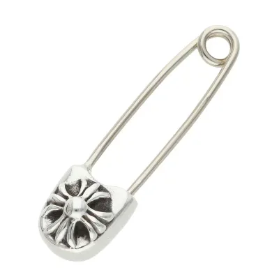クロムハーツ Chrome Hearts SAFETY PIN SM スモールセーフティピン シルバーネックレストップ(シルバー 2.12g)【418062】【SJ02】【小物】【中古】bb415#rinkan*B