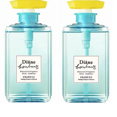 2本セット ダイアン ボヌール シャンプー ブルージャスミンの香り ダメージリペア&シャイン 500ml X2セット オーガニック ヘアケア 石油系界面活性剤、鉱物油、パラベン、シリコン、合成着色料、動物性原料 無添加