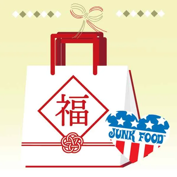 2026年 福袋 レディース JUNK FOOD ラッキーバッグ 20000円! 中身が見える アパレル福袋 数量限定 お正月 まとめ売り カジュアル トップス Tシャツ ロンT アメカジ リトルミス スマイリー