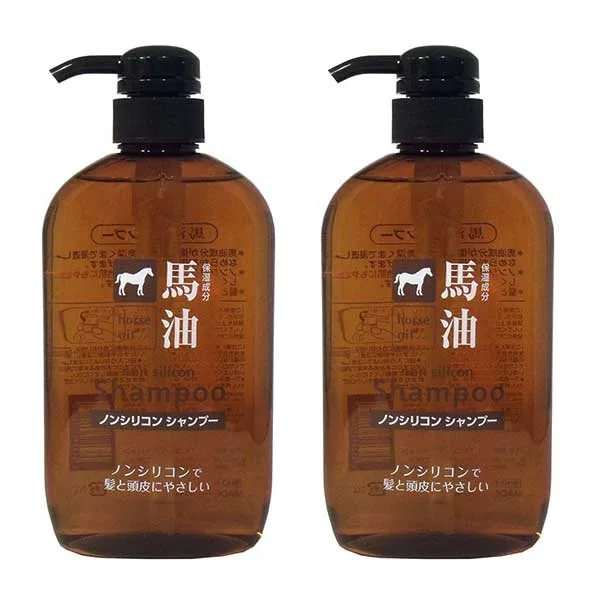 【2個セット】 馬油シャンプー 600mL ×2セット 馬油 ノンシリコン 頭皮のかゆみ クセ毛 パサつき 保湿 しっとり うるおい コスメステーション