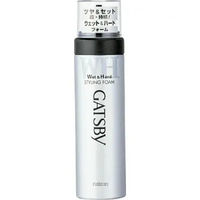 ギャツビー スタイリングフォーム ウェット&ハード 185g ハード ミクロ泡 髪 ウェット ヘアセット ヘアアレンジ メンズ ヘアケア スタイリング剤 強力 男性 GATSBY マンダム スッキリ 自然 ナチュラル 爽やか 清潔感 馴染む べたつかない 熱から守る 長時間キープ 日本製