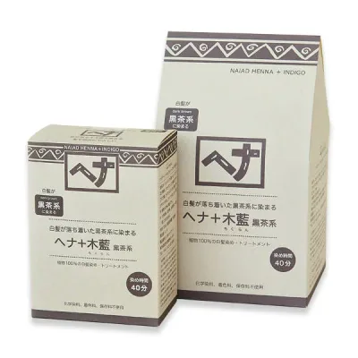 ナイアード ヘナ+木藍(もくらん) 黒茶系(染毛料) 徳用 【naiad】