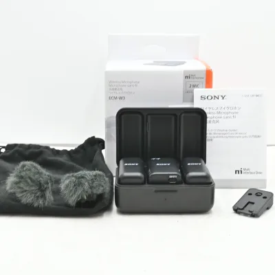 【中古】SONY(ソニー) カメラ用マイク ワイヤレスマイクロホン(マイクロホン×2+レシーバ+充電ケース)ECM-W3