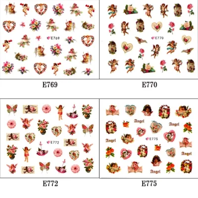 ネイル ネイルアート ネイルシール エンジェル 天使 アンティーク ゆめかわ エンジェル ネイルステッカー ステッカー 各4種類 デコレーション ネイルチップ アートチップ 可愛い 簡単 ハンドメイド アクセサリー ネイルアート レジン ネイル用品 アート商材 ステッカー