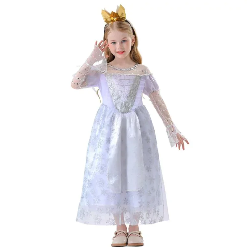 キッズ プリンセスドレス ハロウィン コスプレ 高級感 かわいい 女の子 パーティー衣装 イベント 仮装 秋 フリル レース ロング丈 ピンク ゴージャス