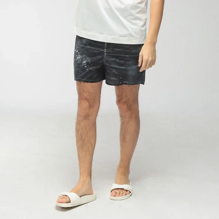 ディースクエアード DSQUARED2 メンズ スイムパンツ ジーンズプリント メッシュインナー スイムショーツ D2D7B626690 ブランド ボトムス 水着 海 プール 春 夏
