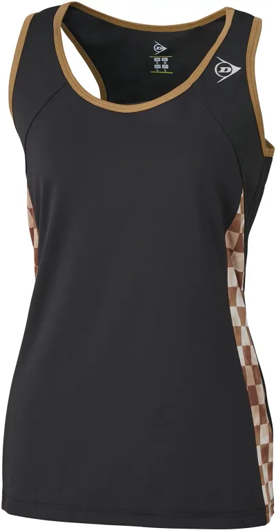 DUNLOP (ダンロップ) テニス ゲームシャツ・パンツ TANK TOP GAME SHIRT 【ブラック】 DAP-1425W 900 ゲームシャツ ウィメンズ ゲームシャツ レディース 女性用 ブラック 黒 24SS {SK}