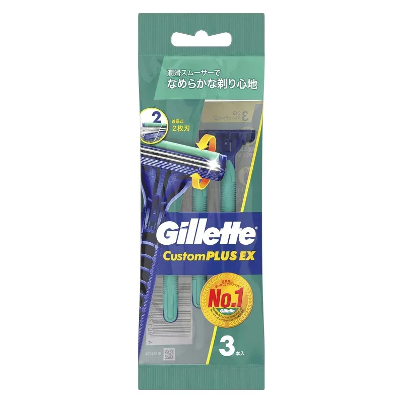 Gillette(ジレット) カスタムプラスEX 首振式 男性用使い捨てカミソリ 3本入 P&G
