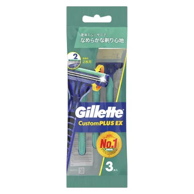 Gillette(ジレット) カスタムプラスEX 首振式 男性用使い捨てカミソリ 3本入 P&G