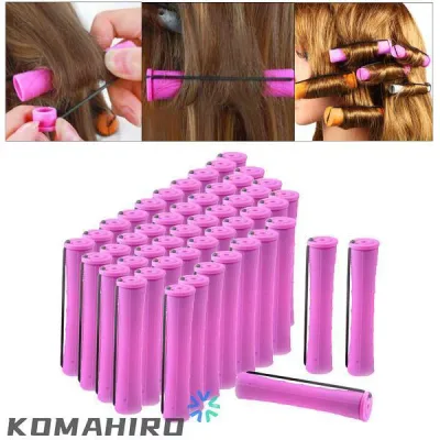 カールコールドウェーブパーマロッドカーリングヘアカーリーウェーブロッドセットレディースガールズ50本1.9cm