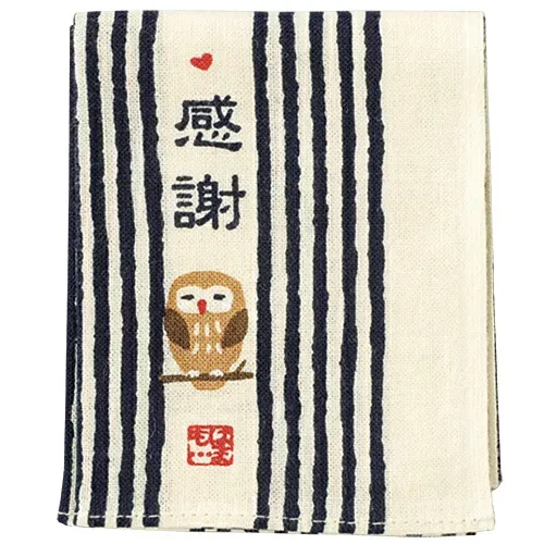 濱文様 ひとことはんかち 感謝