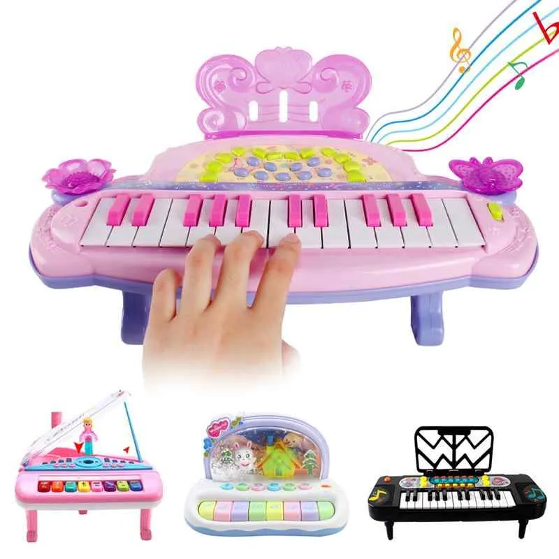 楽器玩具 ベビー 女の子 キッズ 多機能 電子ピアノ リアル 11モード 音楽 プラスチック製 知育玩具 早期教育 誕生日 プレゼント