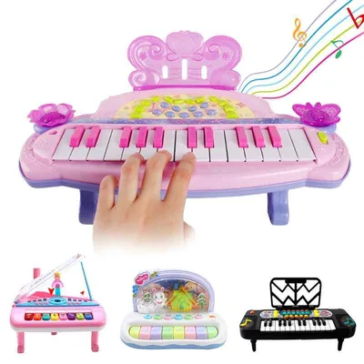 楽器玩具 ベビー 女の子 キッズ 多機能 電子ピアノ リアル 11モード 音楽 プラスチック製 知育玩具 早期教育 誕生日 プレゼント