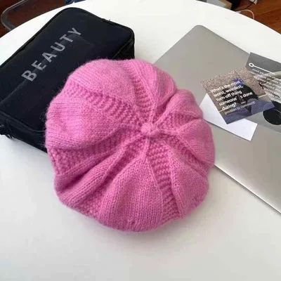 ベレー帽 男女兼用 ニット帽 秋冬 レトロ ヴィンテージ ファッション おしゃれ 防寒 保温 あったか コーデしやすい 日系 ブリティッシュスタイル かわいい 毛糸 ゆったり カジュアル