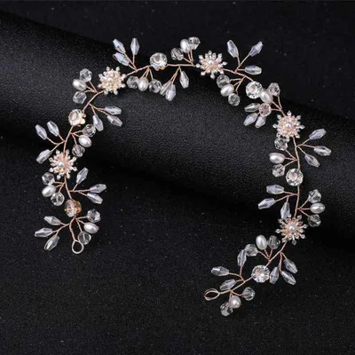 ヘッドバンド レディース キッズ ラインストーン フラワーモチーフ ヘアアクセサリー 結婚式 披露宴 パーティー 発表会 フォーマル ウェディング ブライダル ゴールド シルバー 合金製