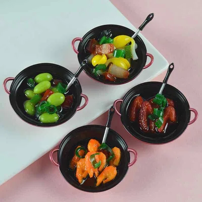 ミニチュアフード おままごと ドールハウス キッチン用品 リアル 炒め物 料理 シミュレーション 模型 ごっこ遊び 知育玩具 子供用