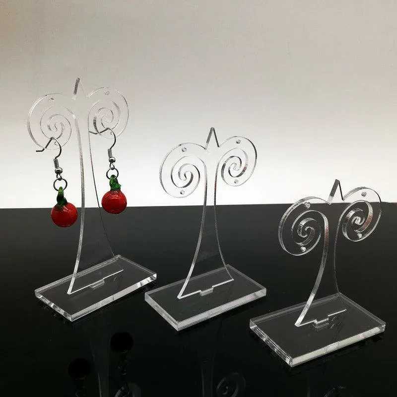ジュエリー アクセサリー ディスプレイスタンド アクリル製 花火モチーフ 3点セット ピアス イヤリング 展示台 店舗什器 コレクション 卓上 おしゃれ 透明