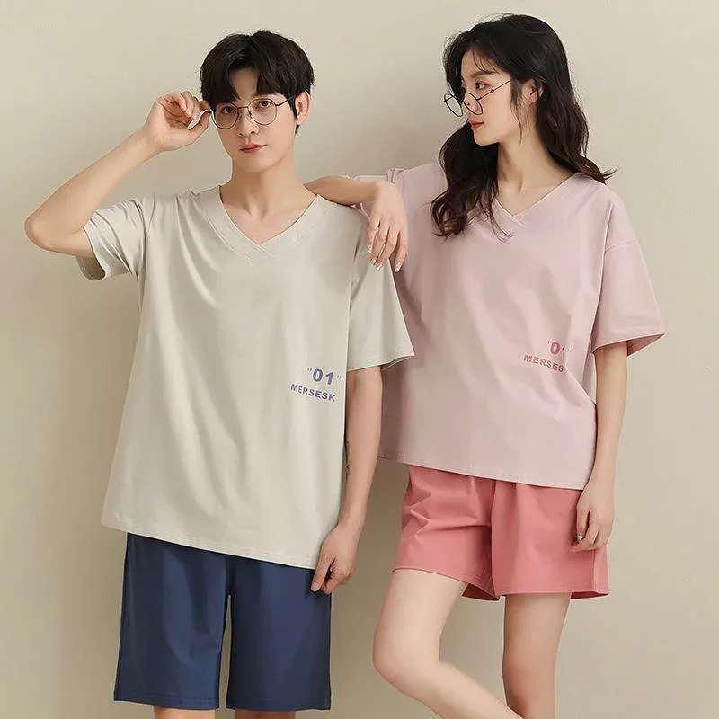 ルームウェア メンズ レディース 男女兼用 カップル 半袖 ショートパンツ クルーネック ポリエステル 薄手 接触冷感 快適 通気性 伸縮性 普段使い 部屋着 ゆったり 大きいサイズ スポーツ シンプル 春夏 上下セット セットアップ