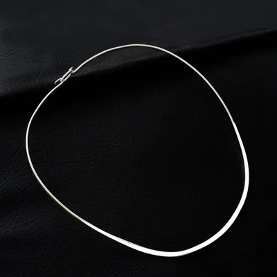 Necklace for women 925 silver choker neck ring gold pink gold thin delicate simple metal regular decollete chain jewelry accessory jewelry parts metal fittings for pendants