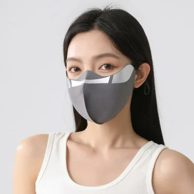 マスク ユニセックス 接触冷感 UVカット 息がしやすい 立体設計 夜間ランニング 反光機能 日よけ 紫外線対策 飛沫防止 防塵 ひんやり 伸縮性 耳掛けタイプ スポーツ アウトドア 洗える