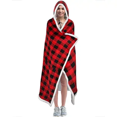 ルームウェア レディース メンズ カップル 着る毛布 フード付き ポンチョ 部屋着 厚手 裏起毛 保暖 ふわふわ フリース 長袖 防寒 冬 あったか