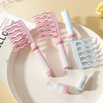 ヘアブラシ レディース ロールブラシ カール コーム 頭皮マッサージ 静電気防止 ボリュームアップ ヘアケア サロン仕様 くし 持ち手付き スタイリング