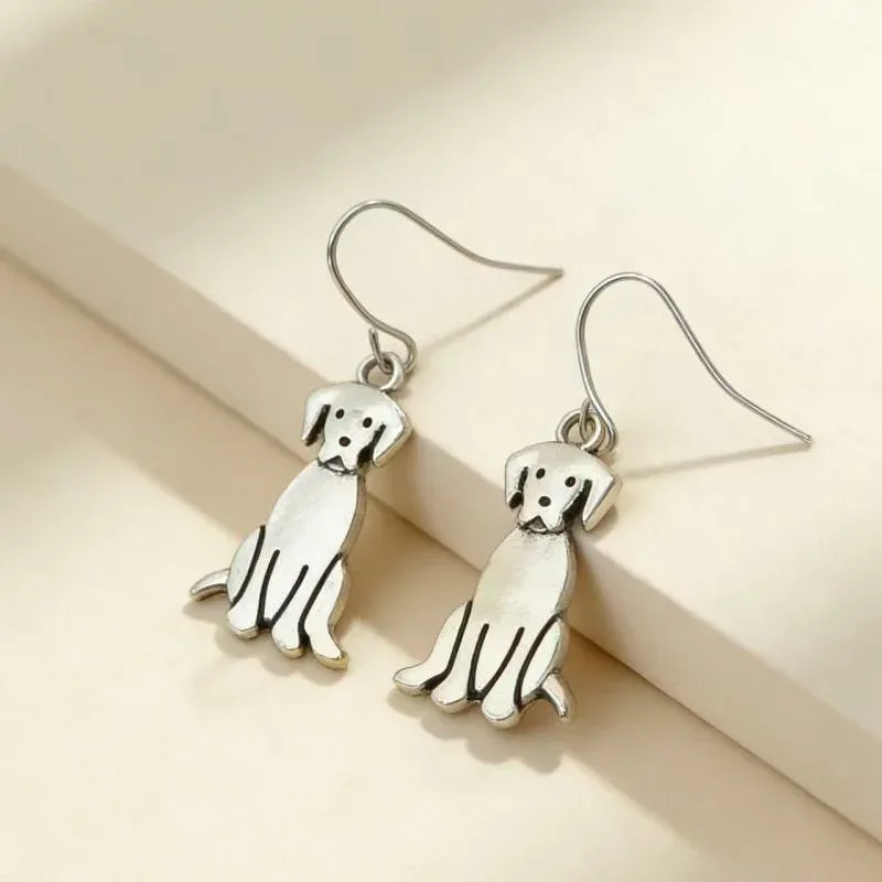 ピアス レディース レトロ かわいい 小動物 犬 クマ キツネ アニマル モチーフ 個性的 揺れる 電気メッキ加工 ギフト プレゼント