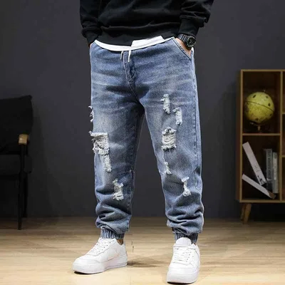 デニムパンツ メンズ ストレッチ 大きいサイズ テーパード ジーンズ ウエストゴム ゆったり ジーパン ボトムス カジュアル ロングパンツ 秋