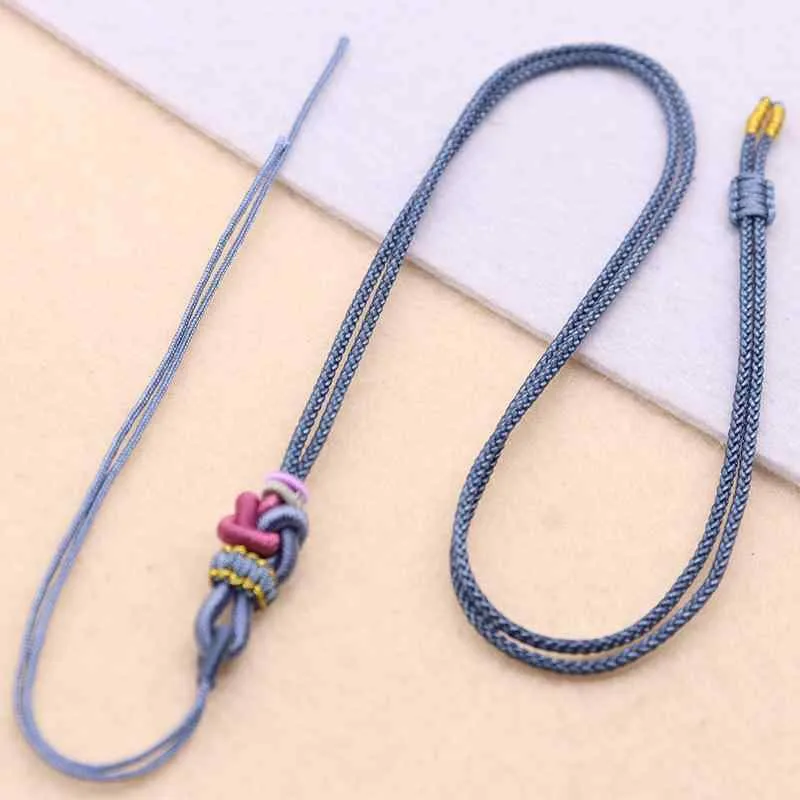 ネックレス紐 レディース 手編み エスニック風 花結び ペンダント用 組み紐 DIY アクセサリーパーツ ハンドメイド材料