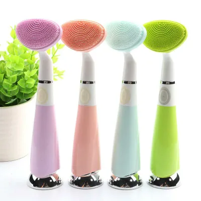 洗顔ブラシ 電動 シリコン 小型 携帯用 美顔器 クレンジングブラシ フェイシャルブラシ 洗顔器 毛穴ケア スキンケア 美容家電 男女兼用