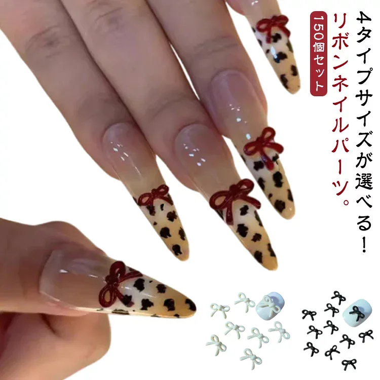 蝶々リボン リボンセット ジュエリーパーツ レジン DIY 150個セット S 3D 大きい 手芸 ネイルアートパーツ 樹脂 ネイルパーツ ネイル用 立体 ハンドメイド キュート ネイル飾り パーツ 小さい 可愛い 材料 ジェルネイル ネイルアート セルフネイル 150個セット M
