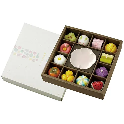 カメヤマ 和菓子型キャンドル・皿セット 4289-070