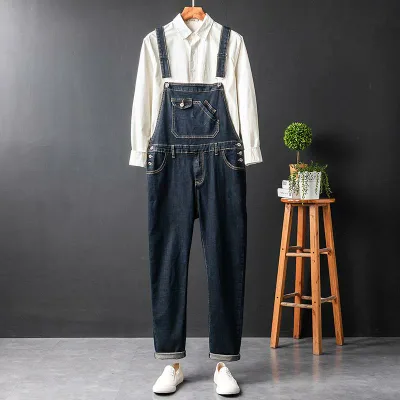 オーバーオール サロペット 作業着 メンズ レディース レトロ ストレッチジーンズ スリム 韓国 サスペンダー ユニセックス カジュアル 快適