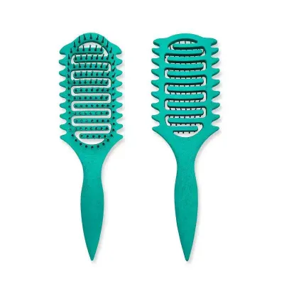 ヘアブラシ レディース ヘアケア 髪に優しい 麦わら 絡まない 頭皮マッサージ クッションブラシ カール 濡れた髪 ブロー 乾湿両用 サロン仕様 速乾 軽量 メッシュ くし