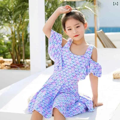 水着 女の子 キッズ マーメイド ワンピース 子供 スイムウェア オールインワン 半袖 ショートパンツ 防紫外線 高弾性 動きやすい かわいい