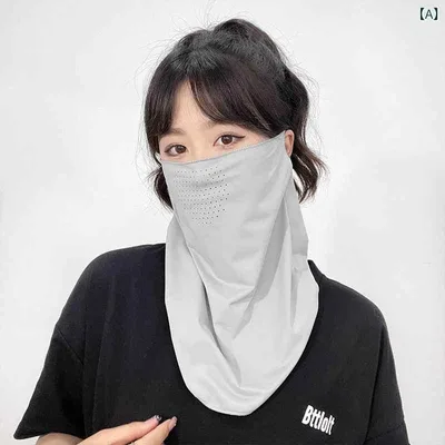 フェイスカバー レディース 接触冷感 UVカット ネックガード 日焼け防止 通気性 軽量 吸汗速乾 息苦しくない 紫外線対策 耳かけ ネックカバー ドライブ 自転車 アウトドア 暑さ対策