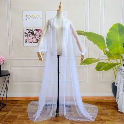 ショール レディース 結婚式 演奏会 挙式 花嫁 ブライダル ウェディング ドレス用 ボレロ 欧米風 無地 ロング シフォン 透け感 披露宴 二次会 パーティー フォーマル アクセサリー ホワイト
