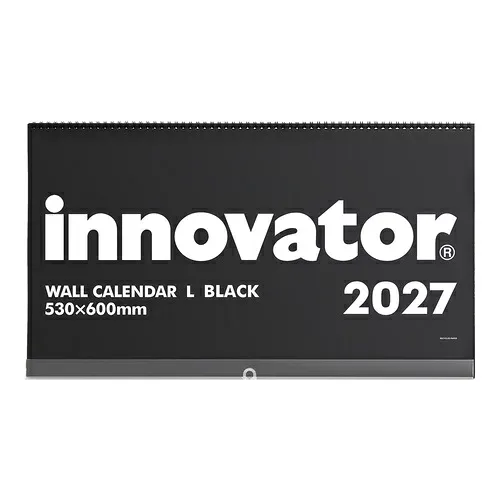 【2027年版・壁掛】 イノベーター(innovator) カレンダー壁掛 L 31437 黒