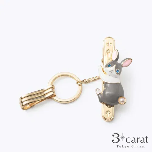 スリーカラット(3carat) バッグキークリップ CL-197MIX しがみつきウサギ ミックス