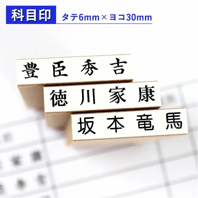 【9/19 20時から21:59まで40%オフクーポン配布】ゴム印 氏名印 科目印 6mm×30mm 個人印鑑 ハンコ お名前スタンプ おなまえスタンプ 漢字 ひらがな 片假名 ゴム印慶弔 氏名印 入園 入学にも おなまえスタンプ お名前スタンプ お