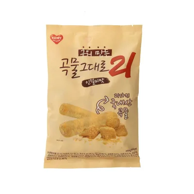 【KEMY】焼きたて 穀物そのまま21 クリスピーロール菓子 きなこ餅味 150g 韓国お菓子 穀物菓子 韓国食品 韓国グルメ 人気お菓子 韓国人気お菓子 けみ あいどる