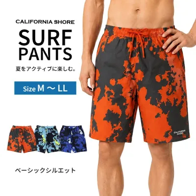 水着 メンズ インナー付 サーフパンツ CALIFORNIA SHORE 水着 パンツ 海パン サーフトランクス スイムスパンツ スイムウェア 海水浴 プール M L LL