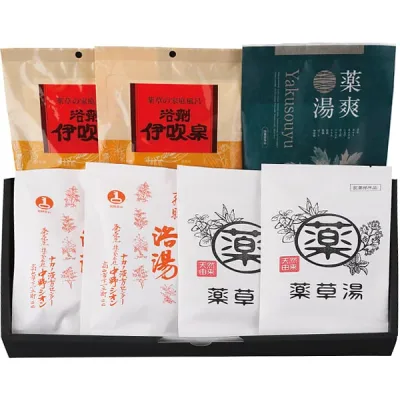 Bath salts, year-end gifts, winter gifts, medicated bath salts, herbal bath salts, 7 packets set, assortment, 100% herbal medicines, herbal baths, recovery from fatigue, stiff shoulders, coldness, bath supplies, bath goods, family gifts, return gifts, baby gifts, wedding gifts, wedding gifts, baby gifts, condolence gifts, congratulations, congratulations, moving greetings, thank you gift, G25