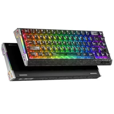 MAMBASNAKExATTACK SHARK R68 HE カーボンファイバー キーボード ラピットトリガー 8000Hz RT0.005mm 墨影