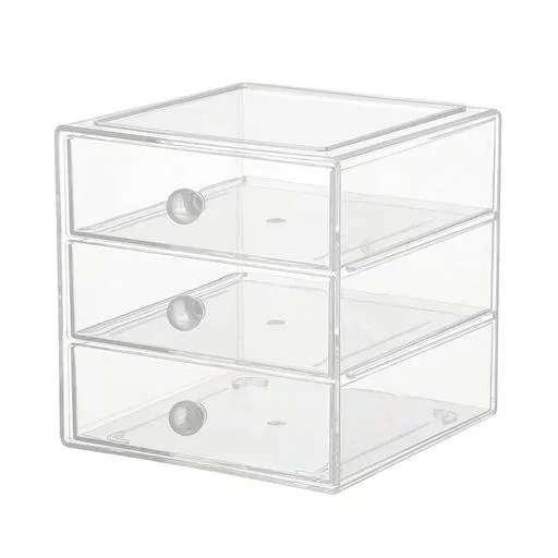 Xuptor化粧品収納ボックス コスメ収納 アクリル 3層 小物入れ ネイル 化粧品入れ メイクボックス メイクケース アクセサリー収納 マニキュア スタンド ジュエリー アクリル 引き出し