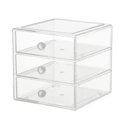 Xuptor化粧品収納ボックス コスメ収納 アクリル 3層 小物入れ ネイル 化粧品入れ メイクボックス メイクケース アクセサリー収納 マニキュア スタンド ジュエリー アクリル 引き出し