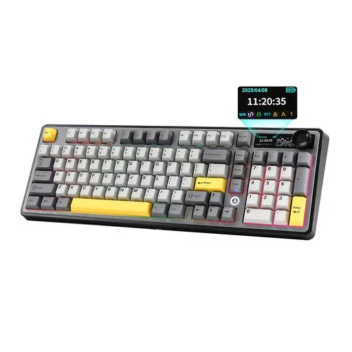 MIKIB AJAZZ AK980 ワイヤレスメカニカルキーボード(ブラック、ムラドスイッチ)