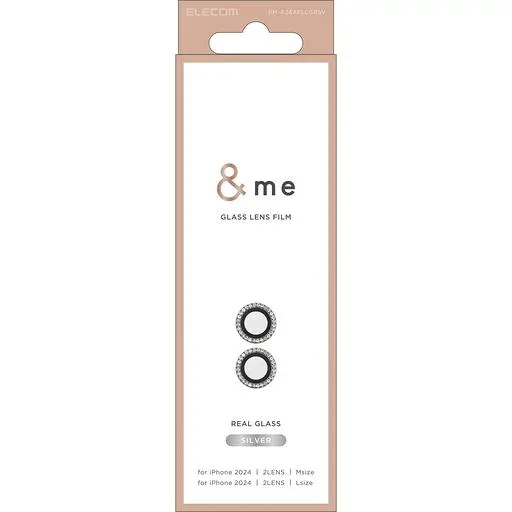 エレコム iPhone 16 / iPhone16 Plus カメラフィルム 強化ガラス ラインストーン 硬度10H アルミ合金 黒縁取り 【貼り付けツール付き】 指紋・気泡防止 キラキラ ジュエリー かわいい おしゃれ シ…